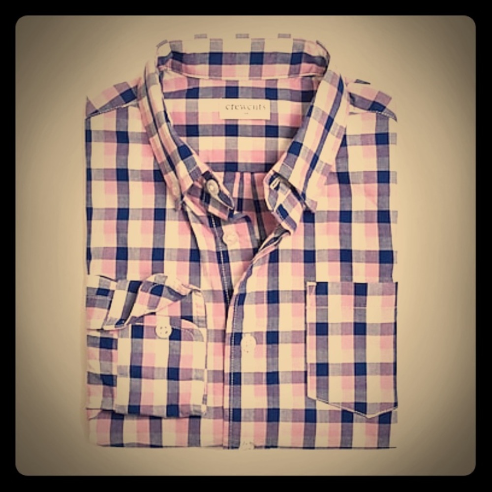 J. CREW: Boys Long Sleeve Plaid Button Up Shirt